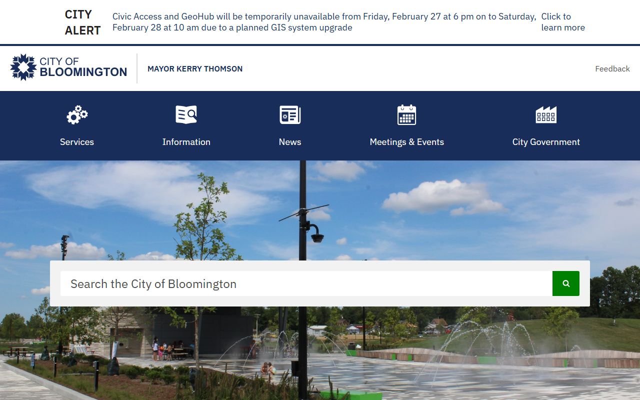 City of Bloomington government portal for Bloomington property records