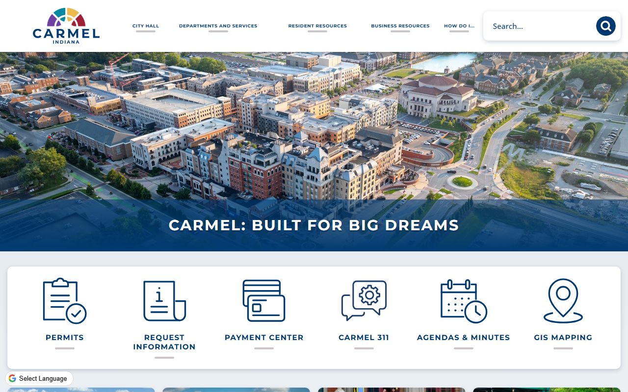 City of Carmel government website for Carmel property records