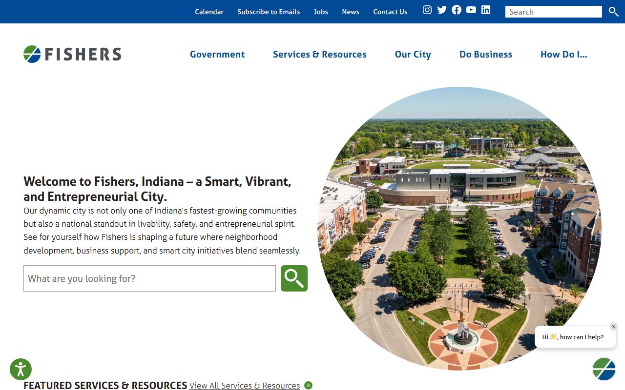 City of Fishers government website for Fishers property records