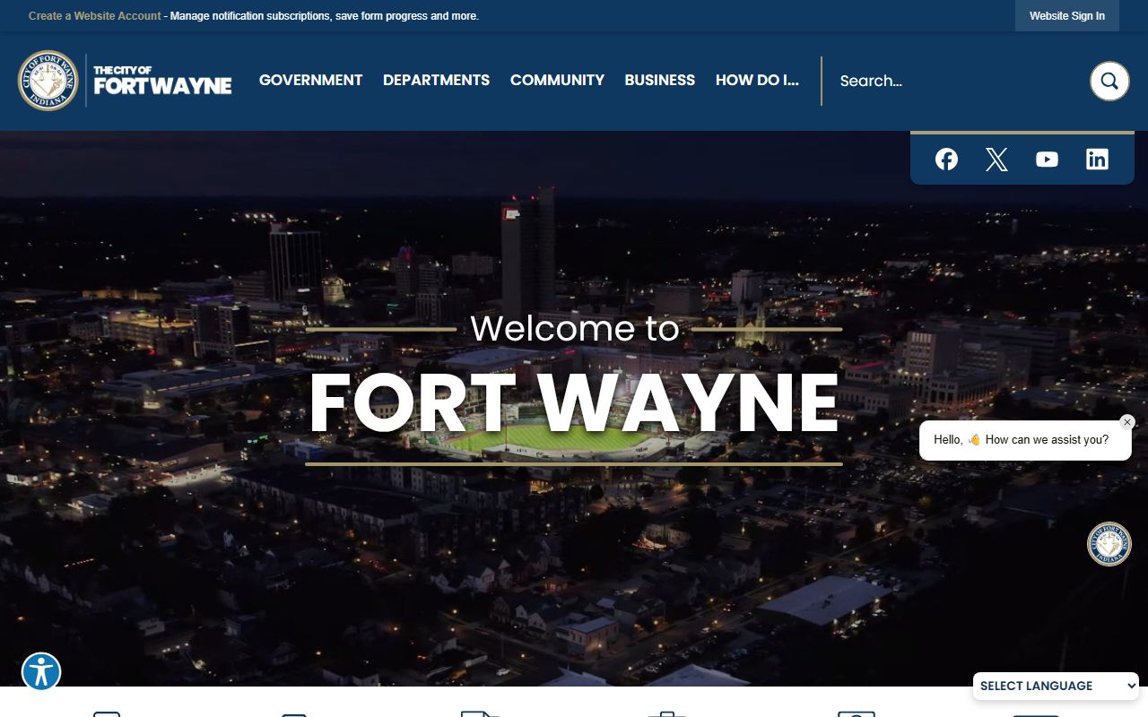 City of Fort Wayne portal for Fort Wayne property records access