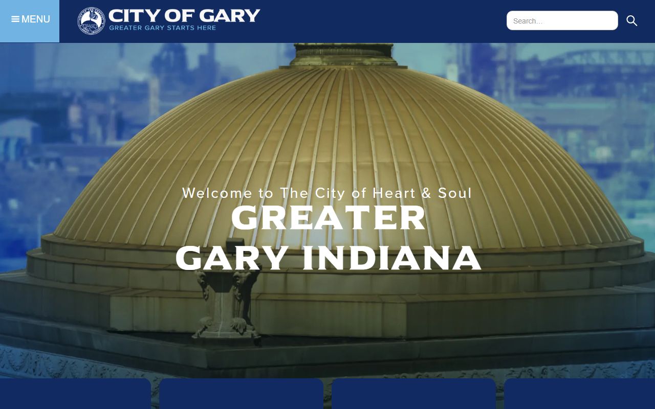 City of Gary government portal for Gary property records and city department resources
