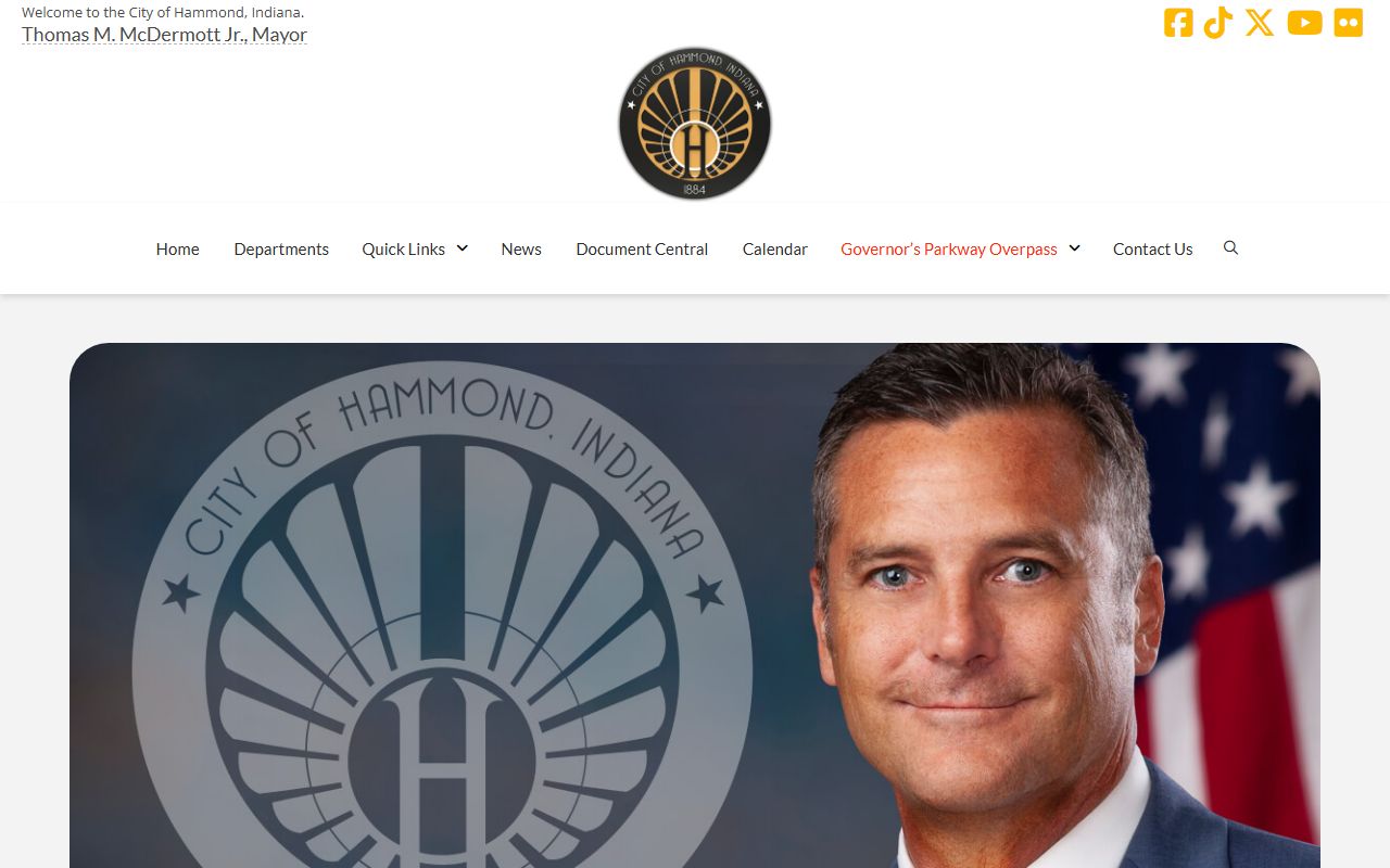 City of Hammond government portal for Hammond property records