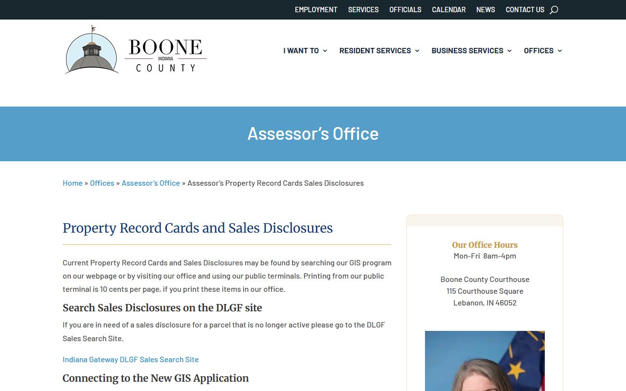 Boone County Assessor property record cards for Boone County property records