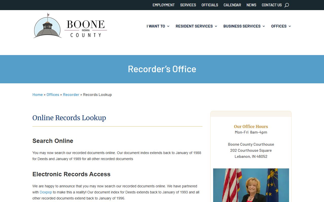 Boone County records lookup search for Boone County property records