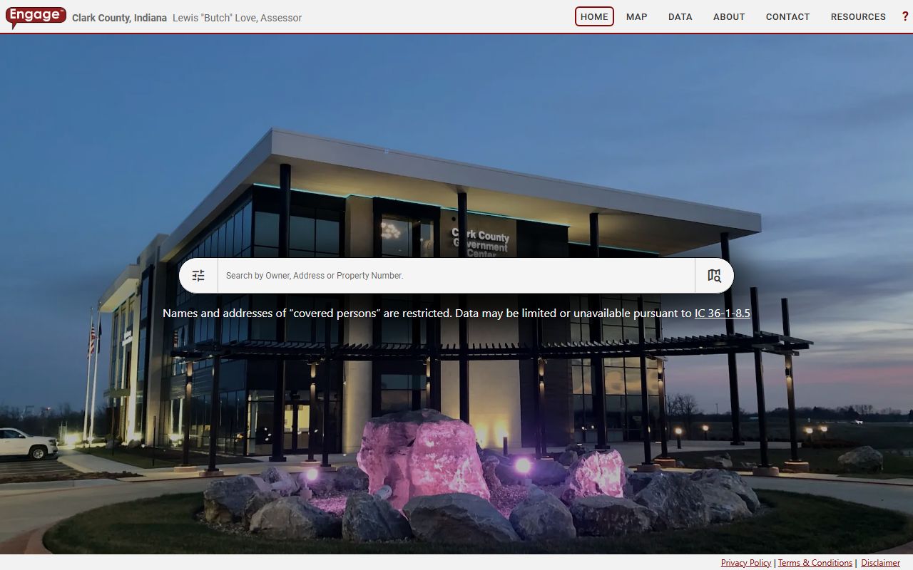 XSoft Engage property search for Clark County property records