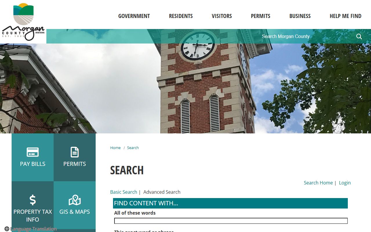 Morgan County eGov search portal for Morgan County property records