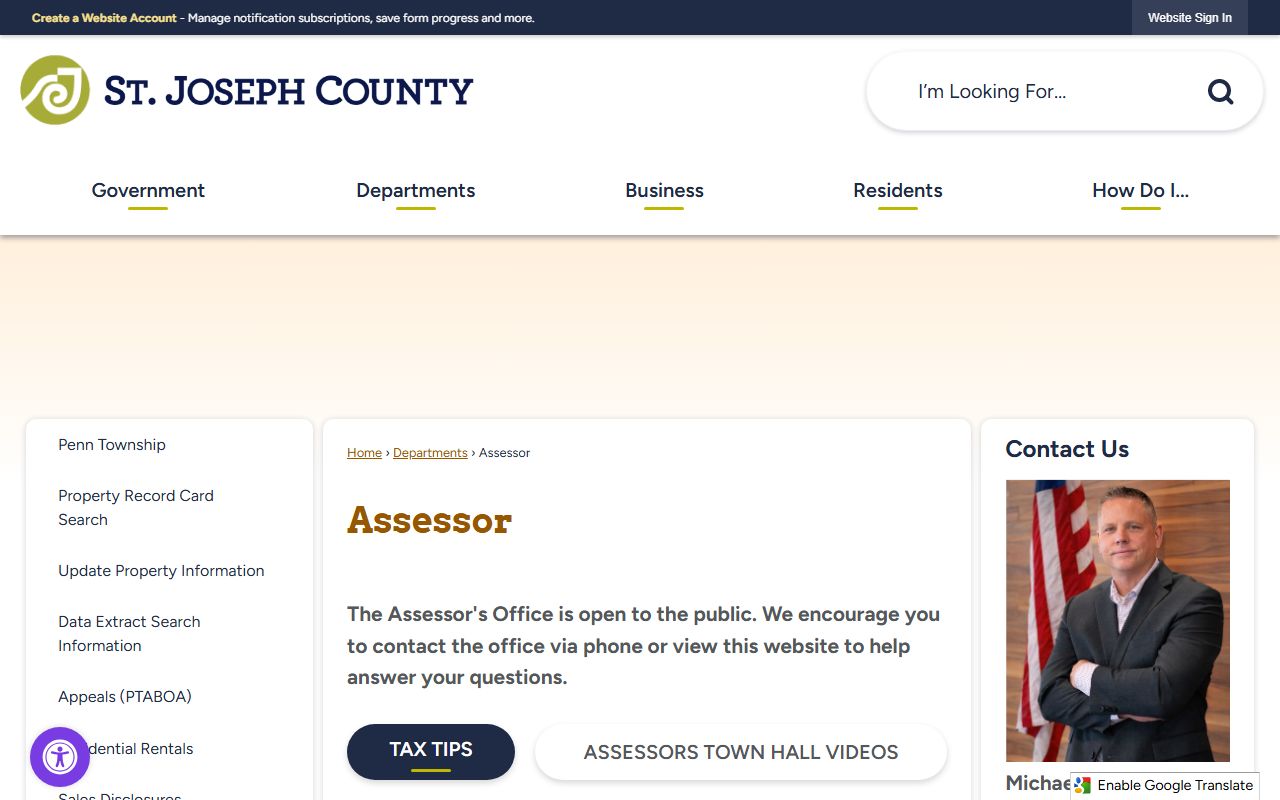 St. Joseph County Assessor portal for St. Joseph County property records